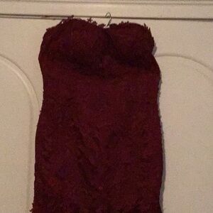 Beautiful Long Burgundy Formal Mermaid Dress